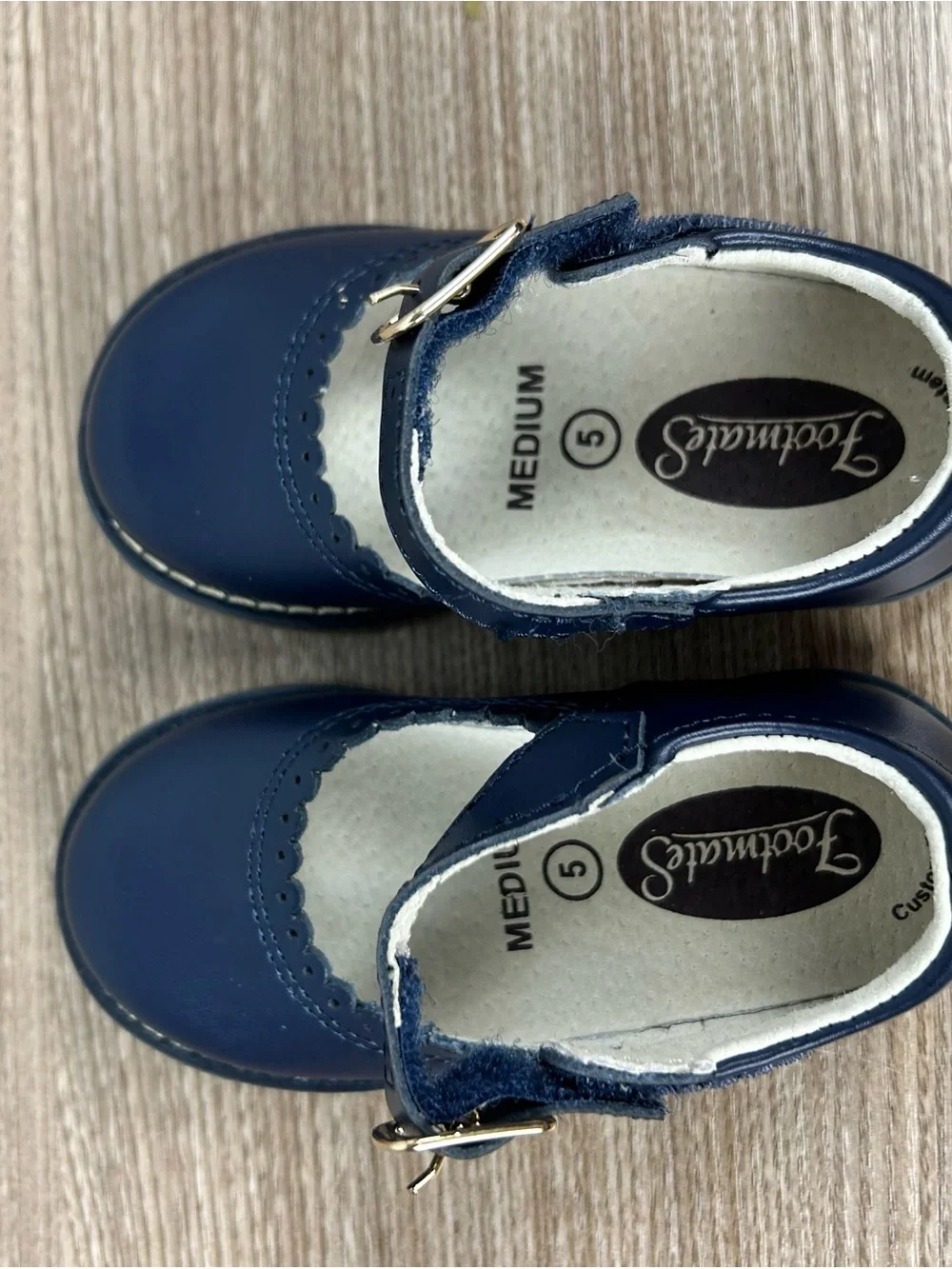 Footmates Allie Navy Dress Shoes 5 Medium church shoes girls casual shoes
